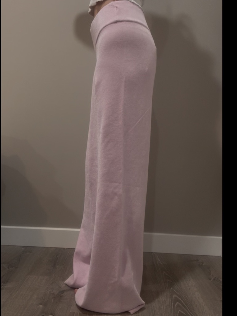 Garage Chenille Low Rise Wide-Leg Pants - Pink - Picture 4 of 7